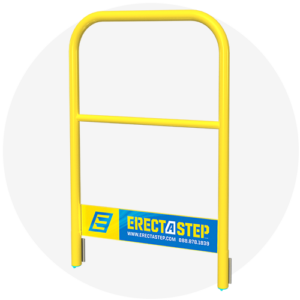 Platform Handrails for the Erectastep modular stair and platform system