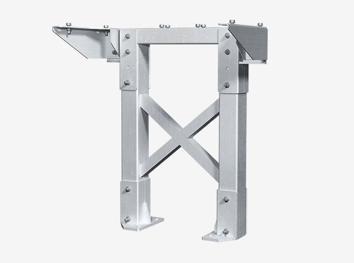 Tower support for building an access platform at an industrial facility or construction site.