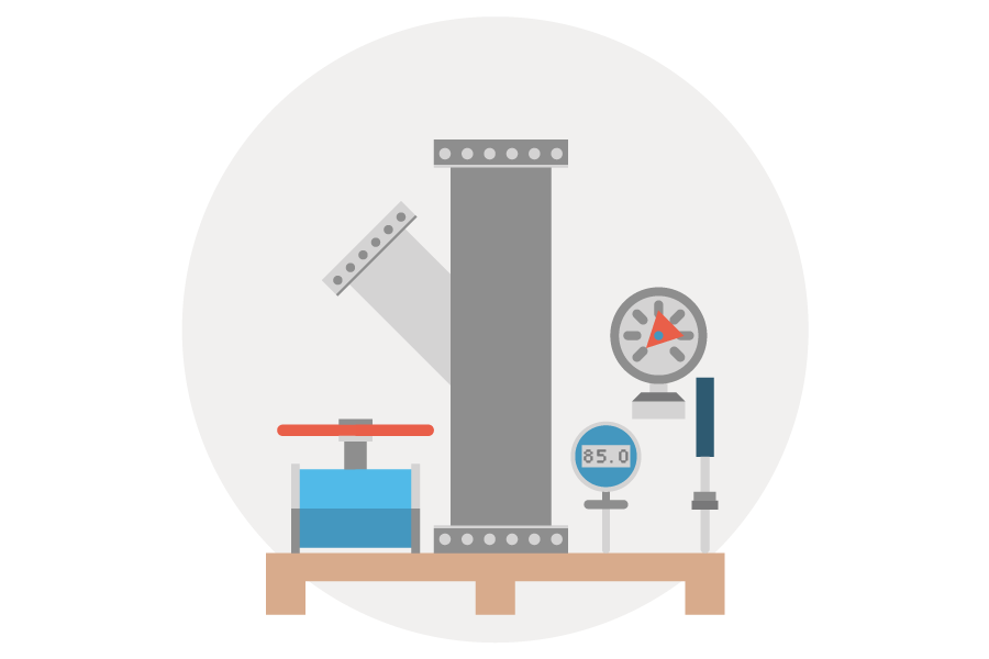 A graphic representing our Quality Management System and products.