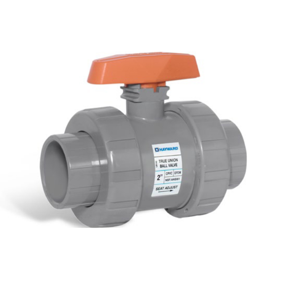 Thermoplastic valve for municipal and industrial chemical feed systems.