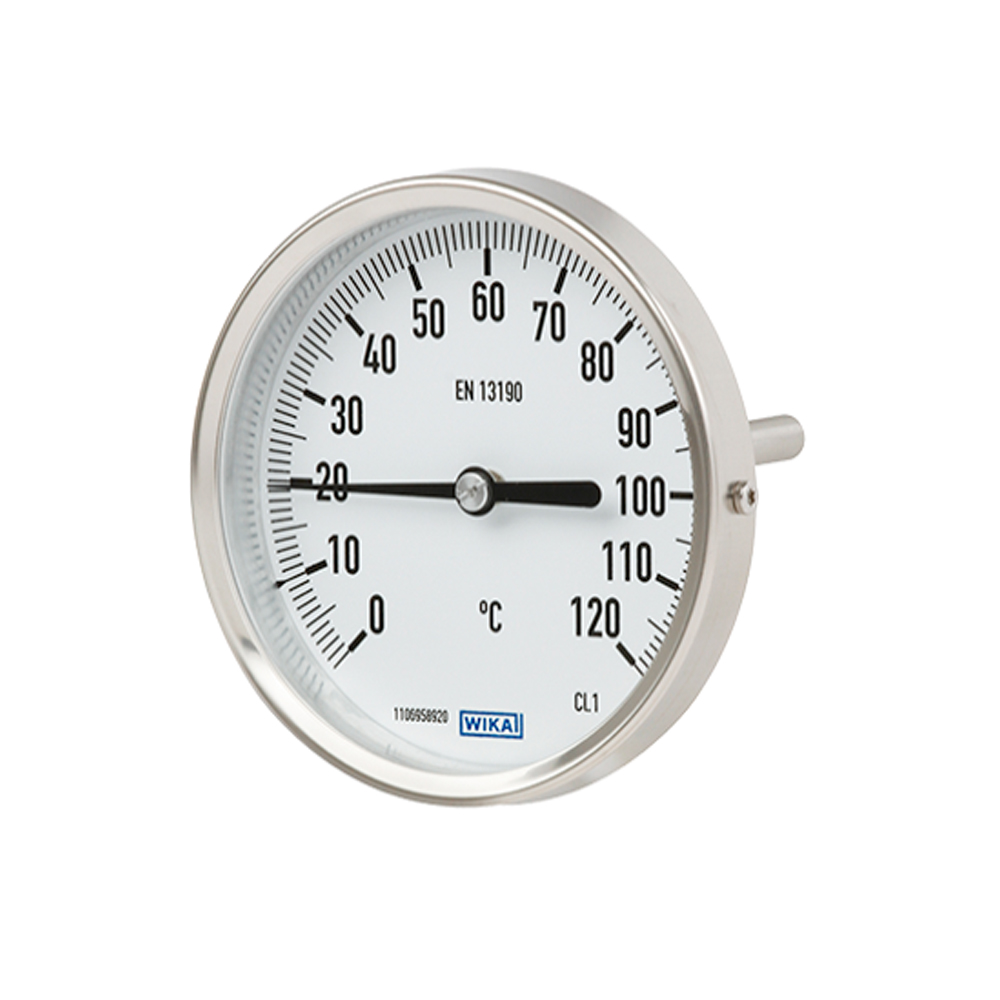 Temperature gauge for industrial flow control applications.