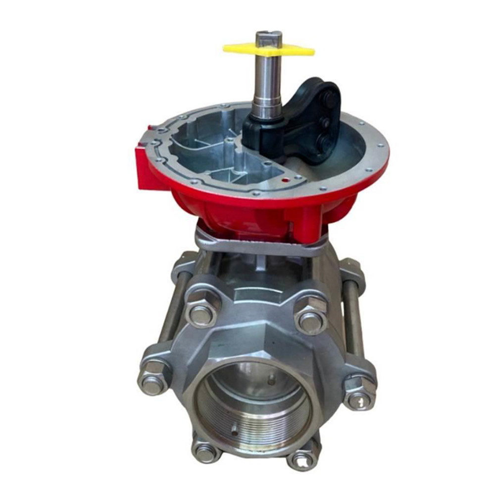 Automated valve with springless fail safe of vane actuator.