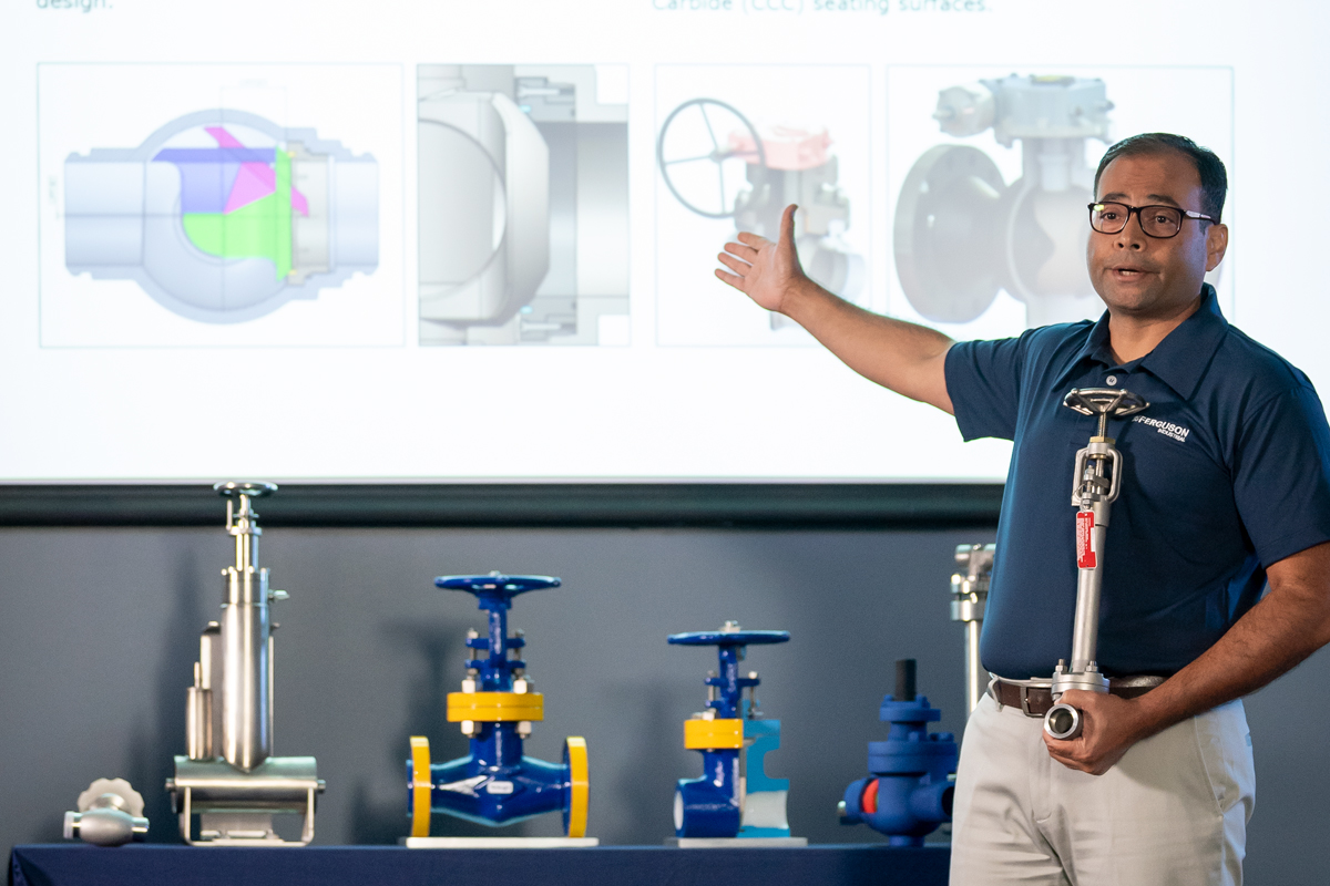 Flow control product training by Ferguson Industrial.