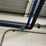 A Asahi Air-Pro® PE100 Compressed Air Piping System in an industrial plant.