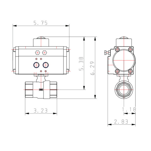 Printable valve assembly generated from Ferguson's Automated Valve Configurator.