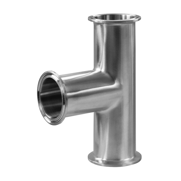 Stainless steel fittings for sanitary processes or other high-temperature industrial applications.