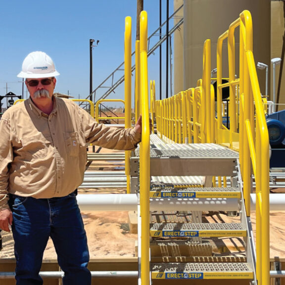 A Ferguson Industrial associate installed modular access stairs on a remote site.