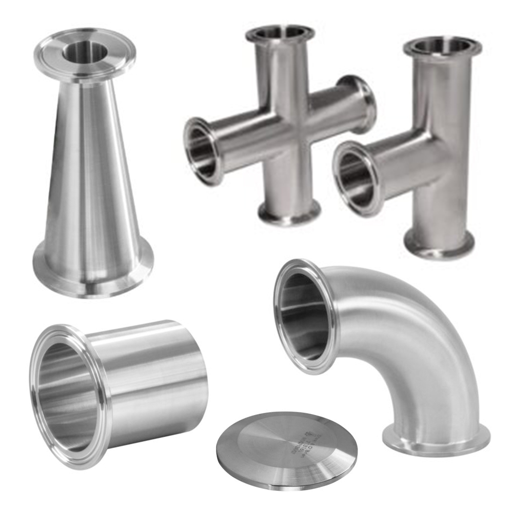 BPE tri-clamps fittings for sanitary process equipment