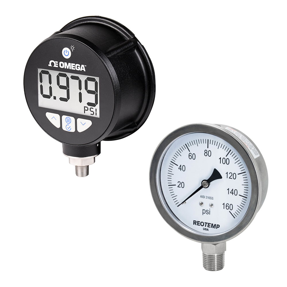 Sanitary pressure gauge for processing equipment