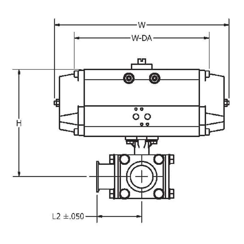 Actuated 3-Way Ball Valve