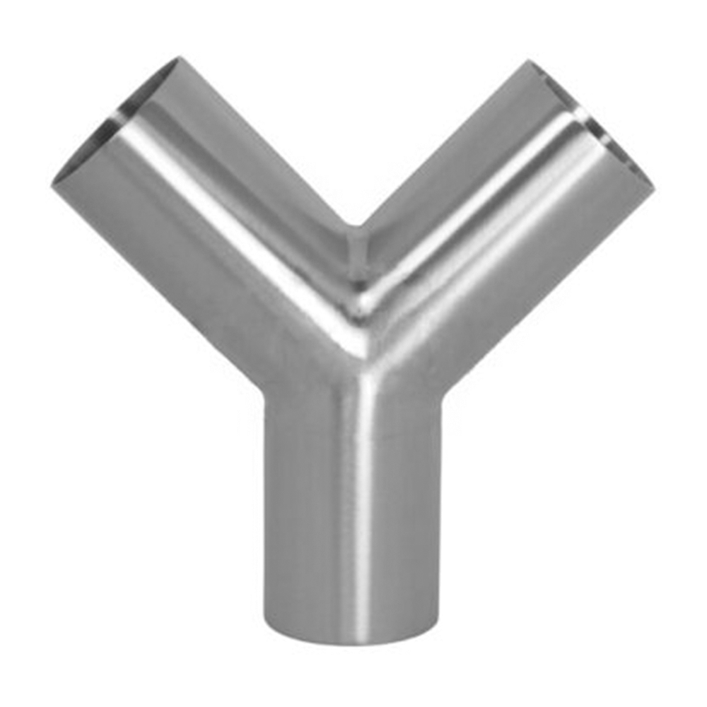 Stainless steel welded wyes for sanitary applications.